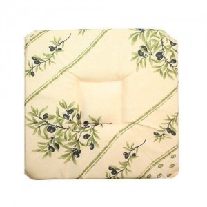 Coussin de chaise olivou écru 
