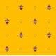 Nappe exclusif  jaune rouge coton enduit 1m50/1m20