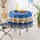 Nappe ronde Abeille bleu 1m80 anti tache infroissable