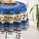 Nappe ronde Abeille bleu 1m80 anti tache infroissable