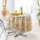 Nappe ronde patch olives 1m80 anti tache infroissable