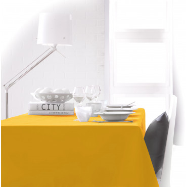 nappe-unie-jaune-curry-polyester-anti-tache-infroissable-sans-repasssage-