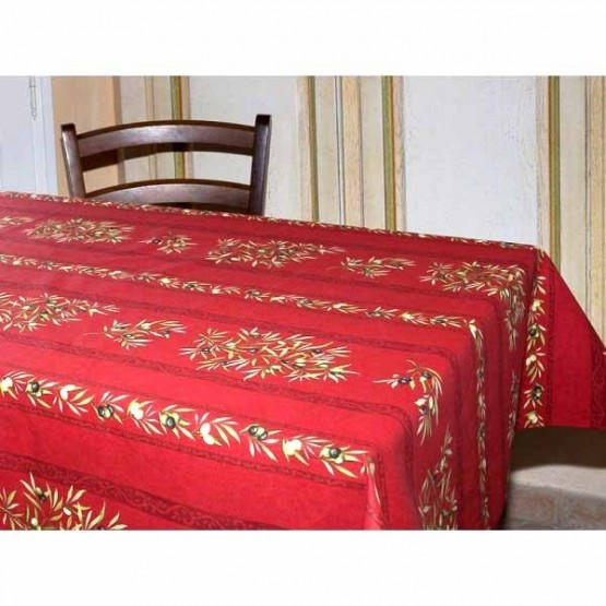 Nappe 'Clos Des Oliviers' Terracotta - 2.5m X 1.55m - 100% Coton - MCTISSUS - Neuf Avec étiquettes