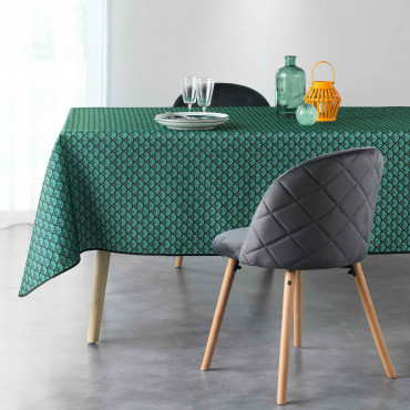 nappe-rectangulaire-2m40-artchic-vert-polyester-provençale-anti-tache-sans-repassage