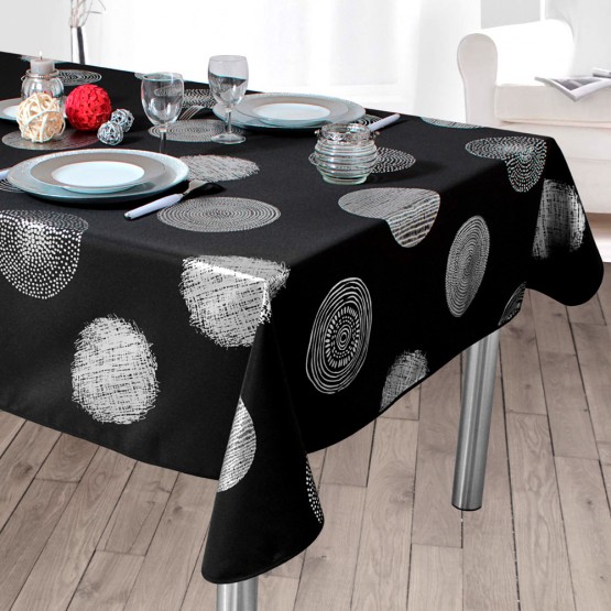 Nappe Rectangle Motif Montagne Luge - 2,40 X 1,50 M - Polyester Anti-tache, Infroissable