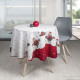 nappe de noel - ronde - 1m60 - nr - nicolas - polyester - antitache - infroissable