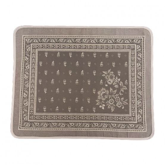 set de table-gris souris-jacquard-tissé-téflon-antitache-provençale