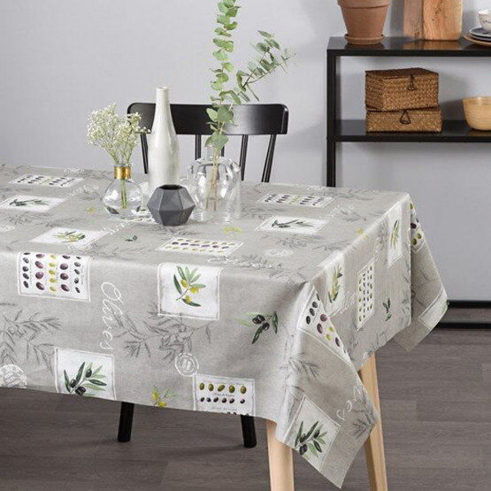 nappe-eygalière-gris-coton-enduit-plastifié-provençale-olive-huile d'olive