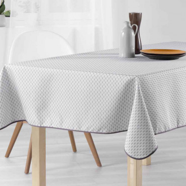 Nappe rectangulaire anti tache 140x250 cm Coton Raza Sauge