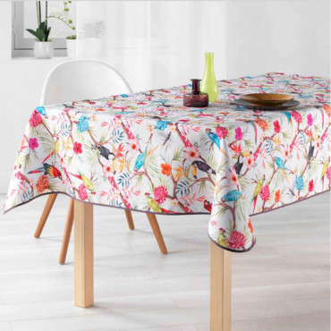 MCTISSUS Nappe Abeille Bleu 1m50x1m20 Anti Tache et sans Repassage