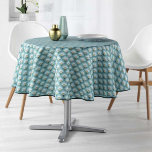 nappe-ronde-polyester-provençale-verte-180cm-antitache-infroissable