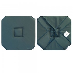 coussin de chaise-4rabats-uni-bleu -marine-polyester-antitache