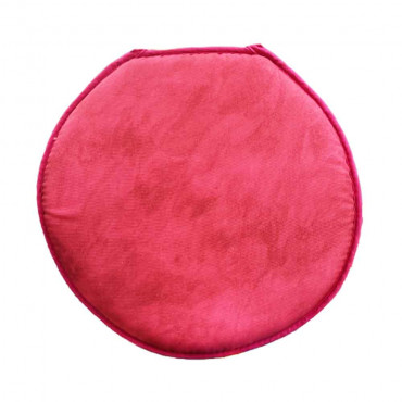 coussin de chaise - rose -fushia - rond -polyester -antitache -38 cm