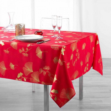 nappe-bloomy-rouge-or-polyester-2m-rectangle-antitache-infroissable