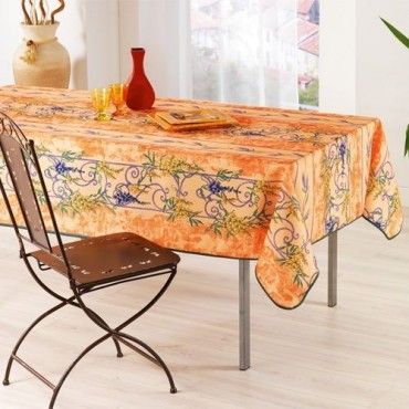 nappe-rectangle-glycine-lavande-orange-polyester-anti-tache-infroissable