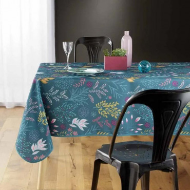 nappe-rectangle-bucolique-motif-floral-polyester-anti-tache-infroissable-moderne-tablecloth-stain-proof-without-ironing