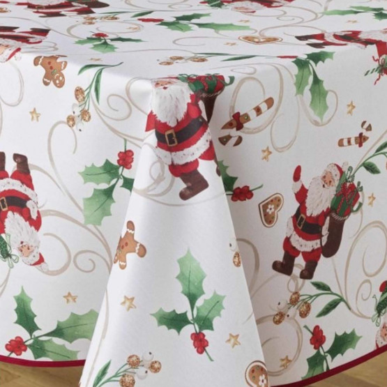 nappe-ronde-père-noël-blanc-polyester