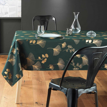 nappe-rectangle-vert-or-fête-noel-doré-polyester-antitache-infroissable-tablecloth-stain-proof-without-ironing-table-
