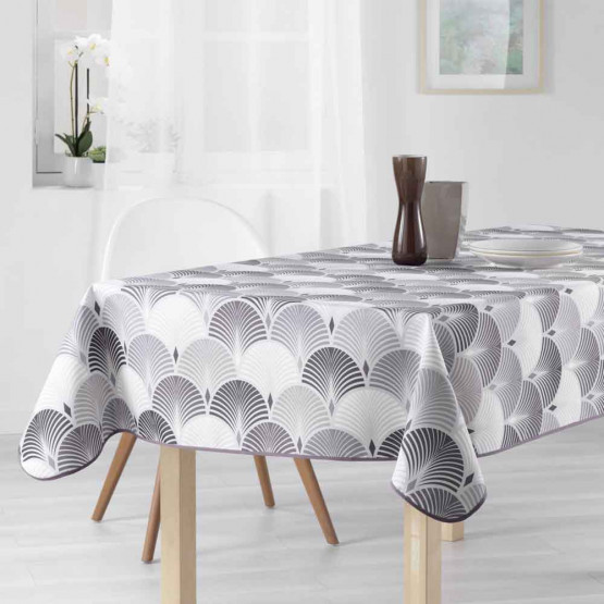 Nappe rectangulaire anti tache (L200 cm) Essentiel Gris beton