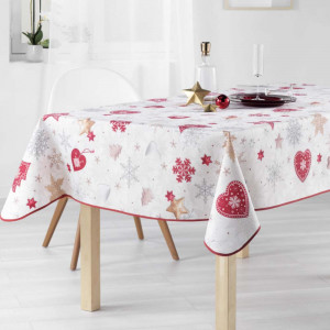 nappe-noel-i544-flocon-coeur-étoile-polyester-anti-tache-infroissable