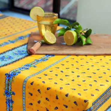 nappe-rectangle-coton-provençale-tradition-jaune-bleu-marat-d-avignon