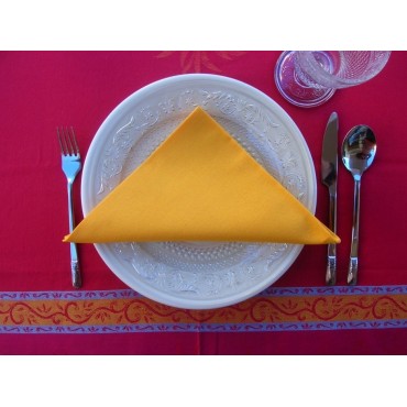 serviette unie jaune