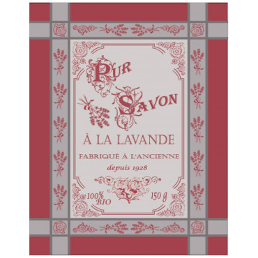 torchon-coton-jacquard-pur-savon-lavande-rouge-provençale