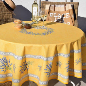 nappe-coton-ronde-provençale-180cm-lavande-jaune