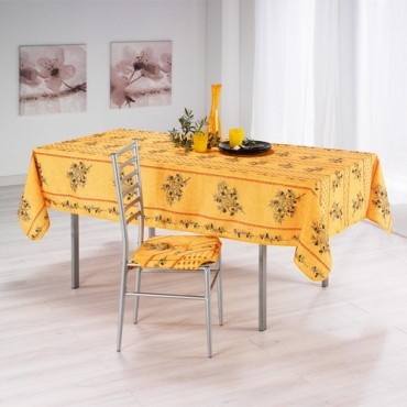 Nappe olivou jaune 3m50/1m60 anti tache et infroissable