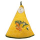essuie-main- rond-éponge-agrume-citron-orange-jaune-coton-jacquard-brodé-torchon