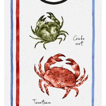 BAVOIR RESTAURANT CRABE OCEAN ECRU COTON ADULTE