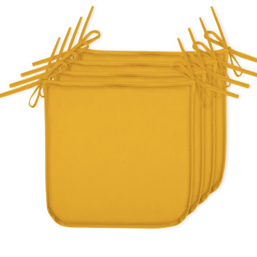 coussin de chaise- soleil-jaune--carré-38 cm-antitache-polyester-nouette
