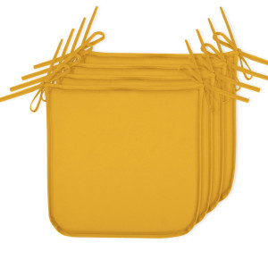 coussin de chaise- soleil-jaune--carré-38 cm-antitache-polyester-nouette