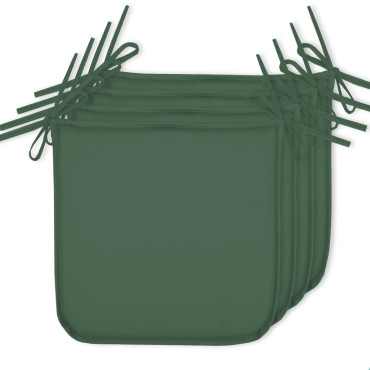 coussin de chaise- vert-carré-38 cm-antitache-polyester-nouette