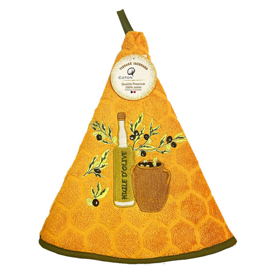 essuie-main-rond-éponge-huile-d'olive-Orange-coton-qualité-premium essuie-main-rond-éponge-huile-d'olive-Orange-coton-qualité-premium