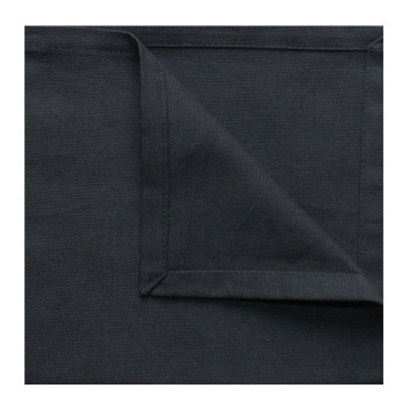 serviette de table unie noire coton