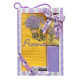 Coffret Torchon coton nid d'abeille jaune et savon lavande et sachet de lavande