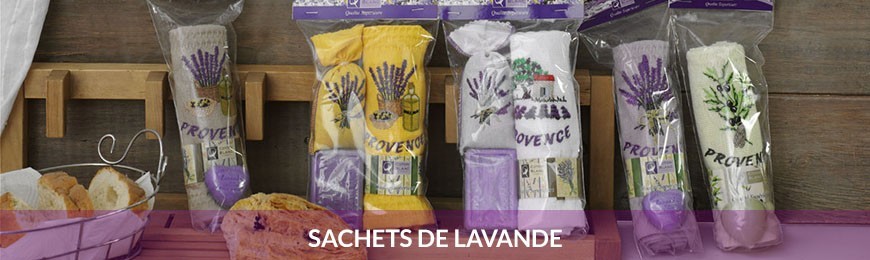 Chapelet de lavande et sachet de lavande